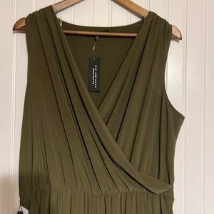 NWT Nik and Nash Olive Green Jumpsuit Size XL